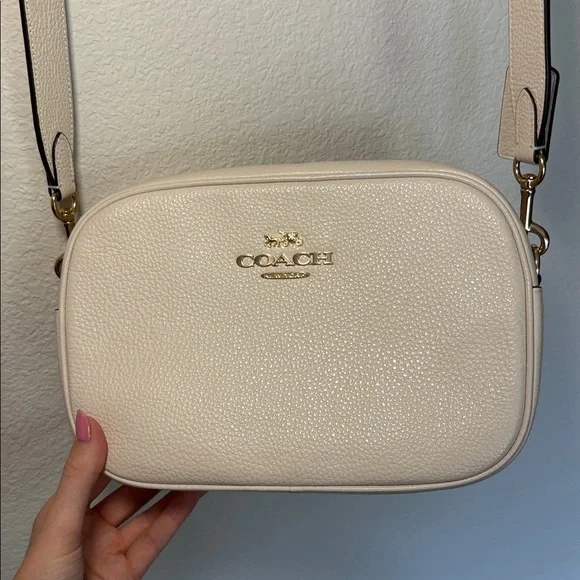 LIKE NEW Coach Detachable and thicker strap Large Jamie Camera Bag cream white - Picture 3 of 10